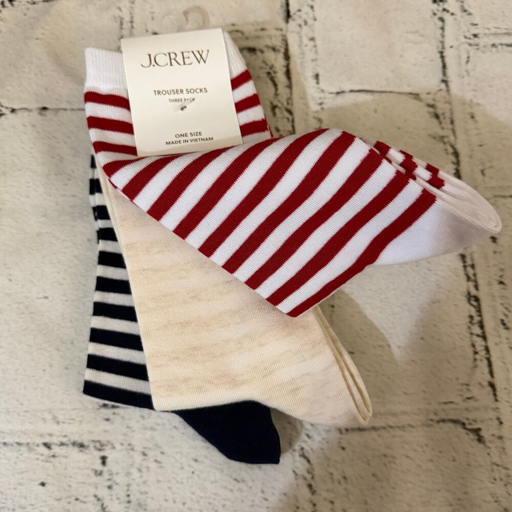 J. Crew Striped trouser socks 3-pack - Picture 2 of 6